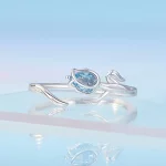 Pandora Style Pierścień otwarty z motywem tulipana - BSR465-E