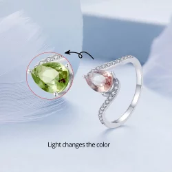 Pandora Style Pierścionek z Kamieniem w Kształcie Gruszki - BSR480
