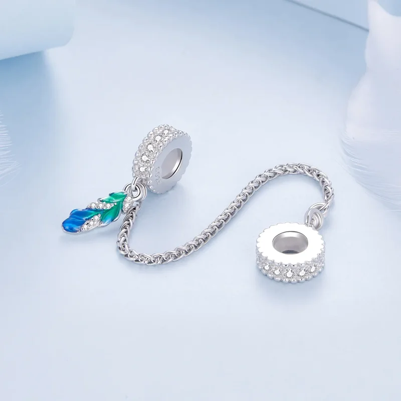 (zdjęcie do) Pandora Style Pióro Bezpieczne Łańcuch - BSC914 - Wyświetl 2