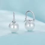 Pandora Style Proste Kolczyki z Koralikami Muszli - SCE1583
