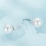 Pandora Style Proste Kolczyki z Koralikami Muszli - SCE1583