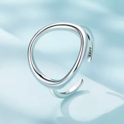 Pandora Style Prosty Pierścień z Otwartym Symbol Samsary - SCR919