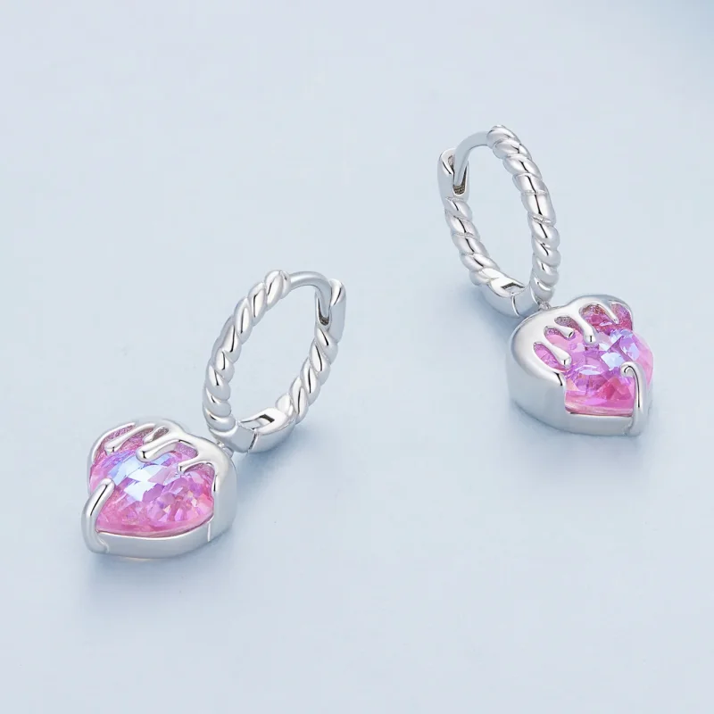 (zdjęcie do) Pandora Style Przepiękne kolczyki w stylu Melting Heart na kolczykach - BSE833 - Wyświetl 3