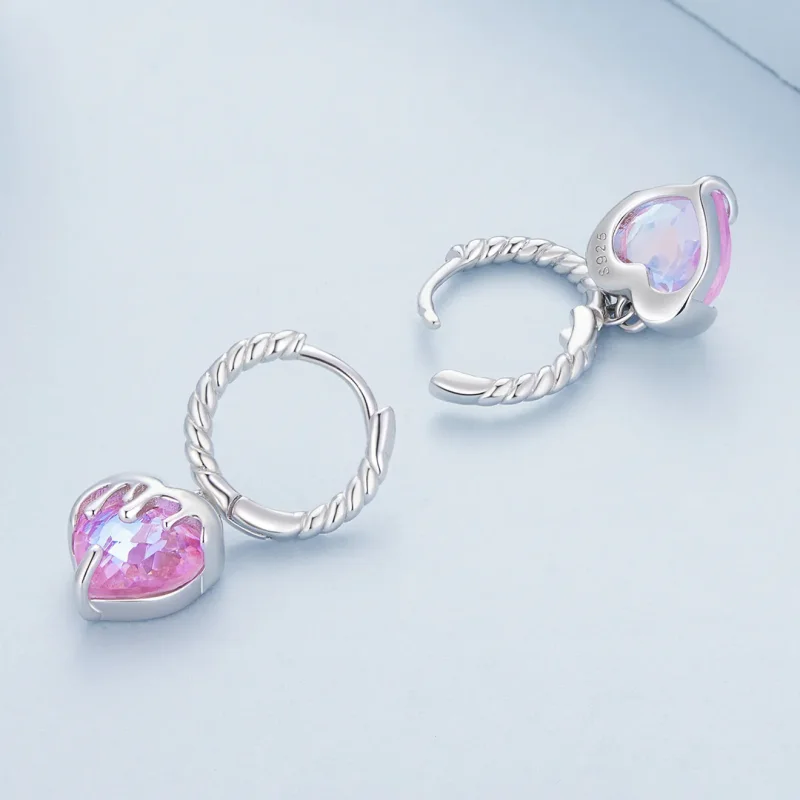 (zdjęcie do) Pandora Style Przepiękne kolczyki w stylu Melting Heart na kolczykach - BSE833 - Wyświetl 4
