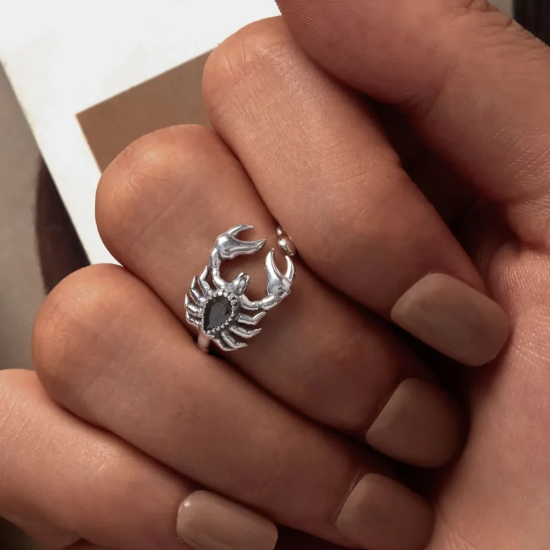 (zdjęcie do) Pandora Style Retro Skorpion Otwarty Pierścionek - SCR974-E - Wyświetl 6