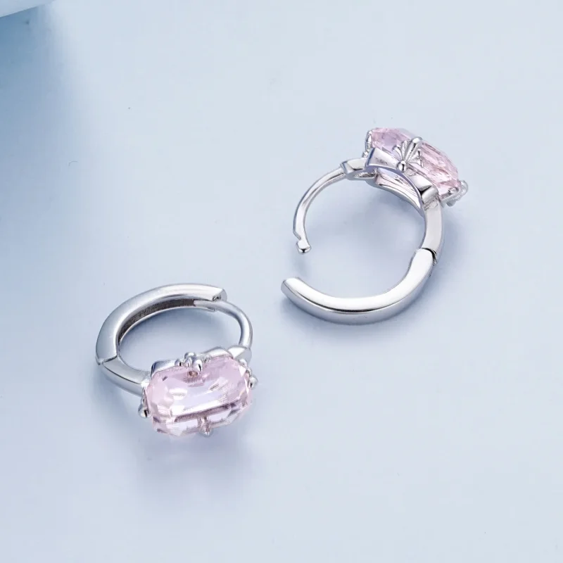 (zdjęcie do) Pandora Style Różowe Kolczyki z Kamieniami - BSE889 - Wyświetl 4