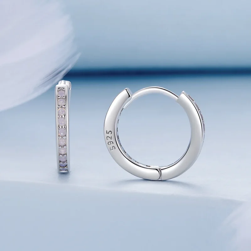 (zdjęcie do) Pandora Style Różowe Kolczyki z Opalem - BSE875 - Wyświetl 2