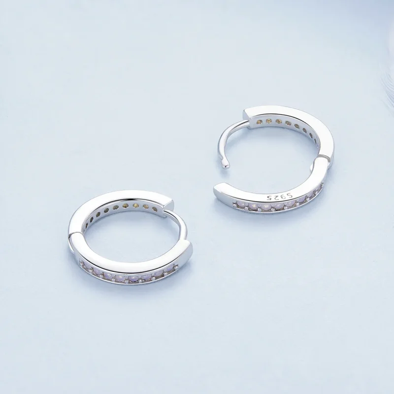 (zdjęcie do) Pandora Style Różowe Kolczyki z Opalem - BSE875 - Wyświetl 4