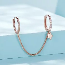 Pandora Style Różowe Złoto Astropath Bezpieczny Łańcuch - SCE914-C