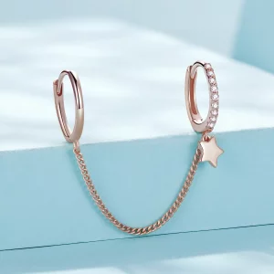 Pandora Style Różowe Złoto Astropath Bezpieczny Łańcuch - SCE914-C