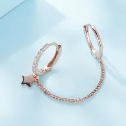 Pandora Style Różowe Złoto Astropath Bezpieczny Łańcuch - SCE914-C