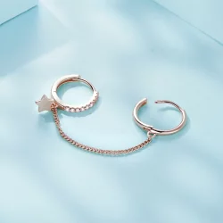 Pandora Style Różowe Złoto Astropath Bezpieczny Łańcuch - SCE914-C