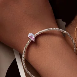 Pandora Style Różowy Charm Serca Siostry - SCC2641