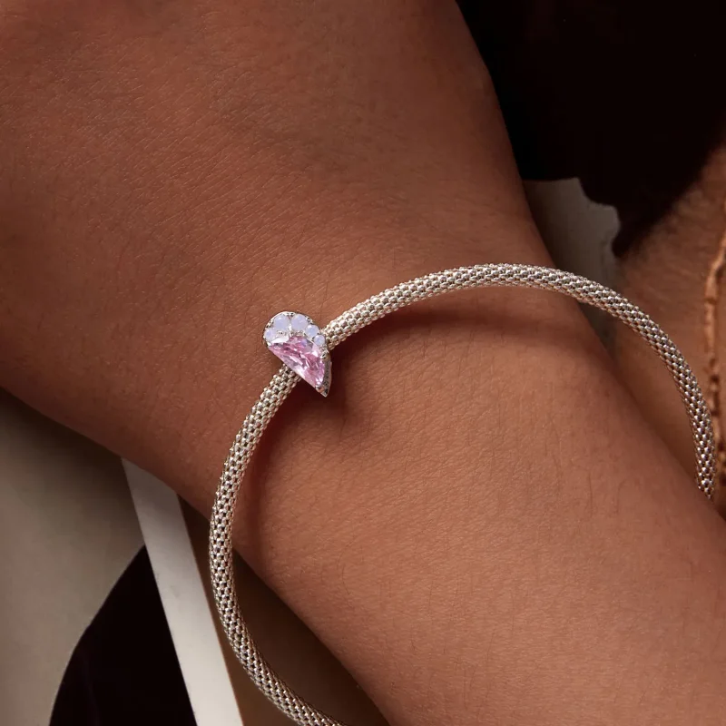 (zdjęcie do) Pandora Style Różowy Charm Serca Siostry - SCC2641 - Wyświetl 3