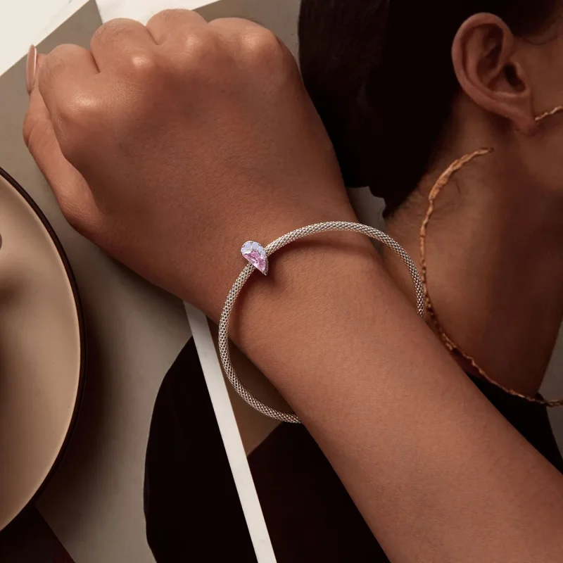 (zdjęcie do) Pandora Style Różowy Charm Serca Siostry - SCC2641 - Wyświetl 7