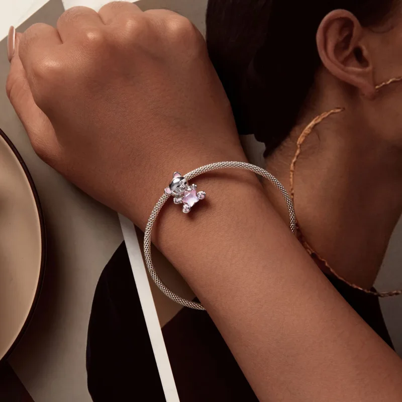 (zdjęcie do) Pandora Style Różowy Charm z Misiem i Gwiazdą - SCC2638 - Wyświetl 4