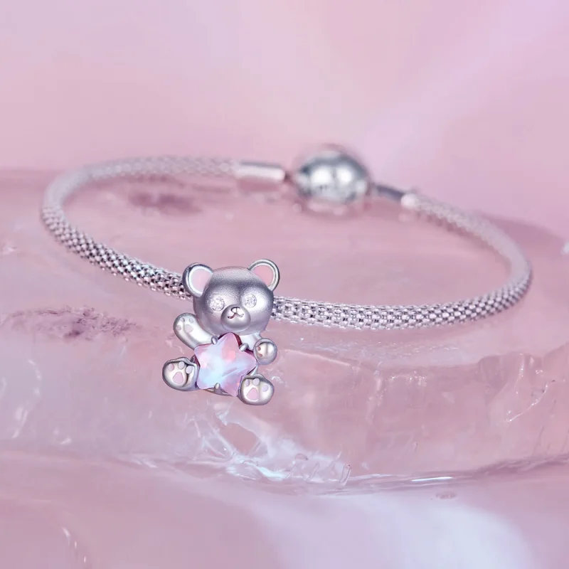 (zdjęcie do) Pandora Style Różowy Charm z Misiem i Gwiazdą - SCC2638 - Wyświetl 6
