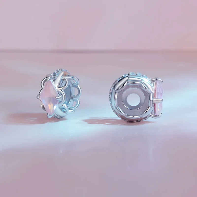 (zdjęcie do) Pandora Style różowy koronkowy silikonowy separator - SCC2642 - Wyświetl 3