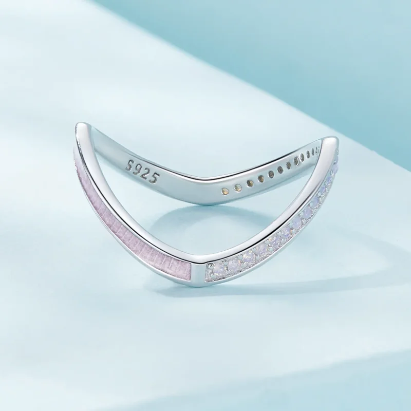 (zdjęcie do) Pandora Style Różowy Pierścień z Kością Życzeń - SCR945-PK - Wyświetl 3