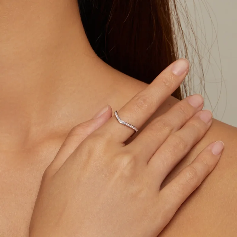 (zdjęcie do) Pandora Style Różowy Pierścień z Kością Życzeń - SCR945-PK - Wyświetl 4
