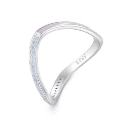 Pandora Style Różowy Pierścień z Kością Życzeń - SCR945-PK
