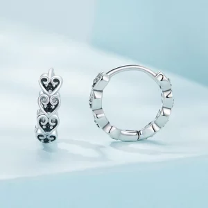 Pandora Style Serca Kolczyki w kształcie obrączek - SCE1613