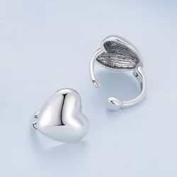 Pandora Style Serca Wyszywane Kolczyki - BSE905