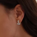 Pandora Style Serce W Kształcie Ducha Węża Kolczyki Okrągłe - BSE911