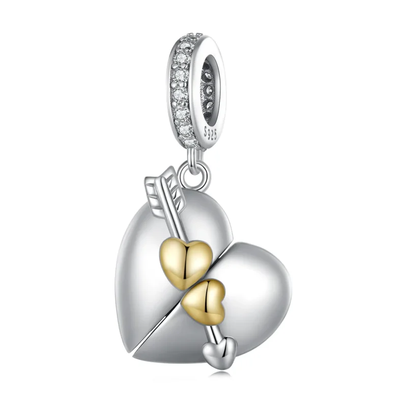 (zdjęcie do) Pandora Style Serce w kształcie otwieranego zawieszki - BSC804 - Wyświetl 2