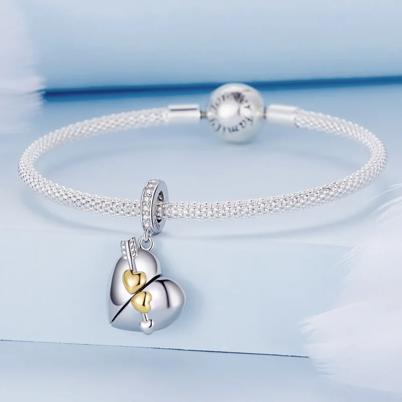 (zdjęcie do) Pandora Style Serce w kształcie otwieranego zawieszki - BSC804 - Wyświetl 5