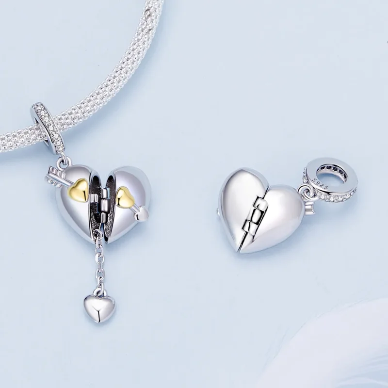 (zdjęcie do) Pandora Style Serce w kształcie otwieranego zawieszki - BSC804 - Wyświetl 6