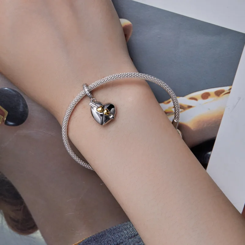 (zdjęcie do) Pandora Style Serce w kształcie otwieranego zawieszki - BSC804 - Wyświetl 7