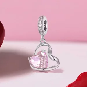 Pandora Style Serce w kształcie wstążki - BSC922