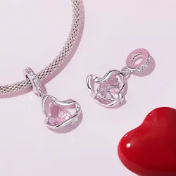Pandora Style Serce w kształcie wstążki - BSC922