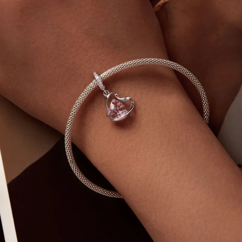 (zdjęcie do) Pandora Style Serce w kształcie wstążki - BSC922 - Wyświetl 6
