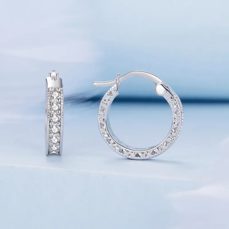 (zdjęcie do) Pandora Style Shine Kolczyki na Kółkach - BSE868 - Wyświetl 2