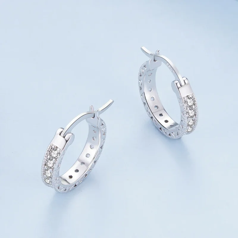 (zdjęcie do) Pandora Style Shine Kolczyki na Kółkach - BSE868 - Wyświetl 3