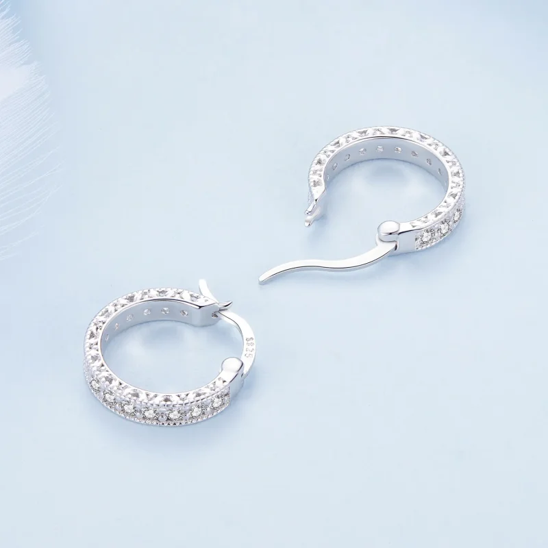 (zdjęcie do) Pandora Style Shine Kolczyki na Kółkach - BSE868 - Wyświetl 4