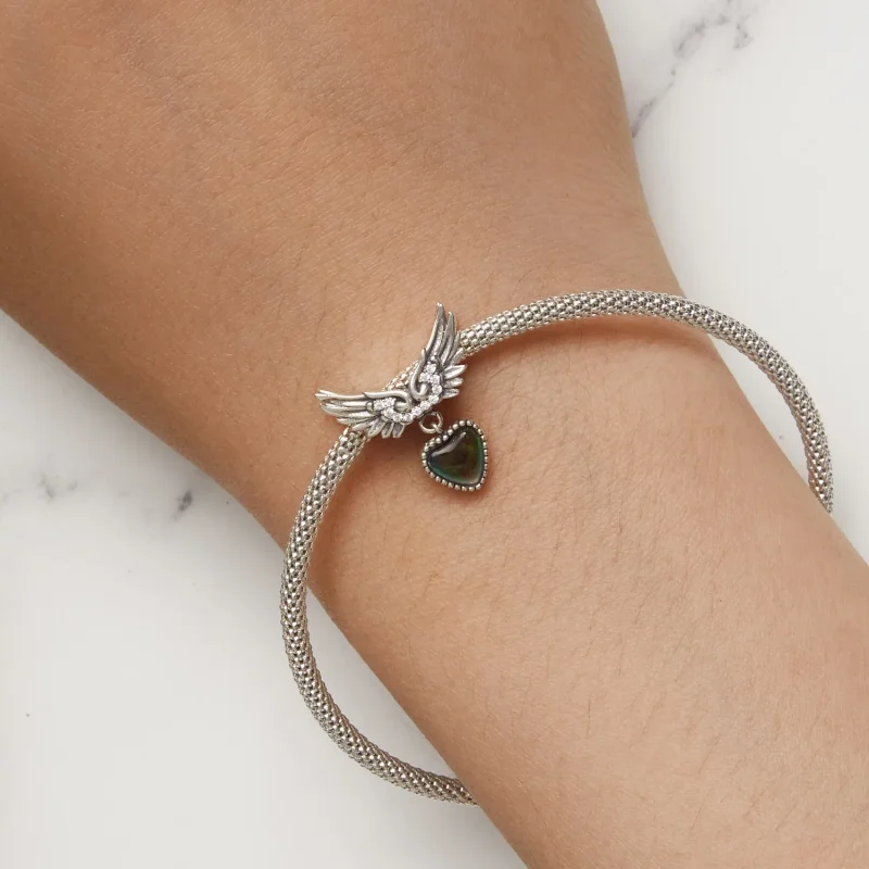 (zdjęcie do) Pandora Style Skrzydła Strażnika Kamień Emocjonalny Charm - SCC2581 - Wyświetl 10