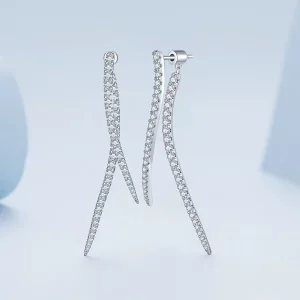 Pandora Style Smart Tassel Długie Kolczyki na Śrubkę - YIE227