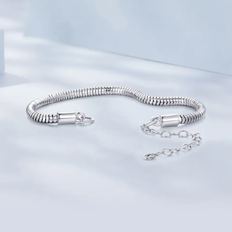 (zdjęcie do) Pandora Style Snake Bone Chain Bransoletka na łańcuszku - BSB150 - Wyświetl 2