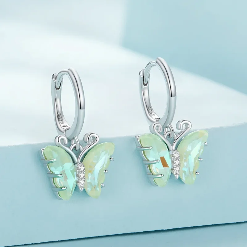 (zdjęcie do) Pandora Style Symphony Kolczyki w kształcie motyla - SCE1588-GN - Wyświetl 2