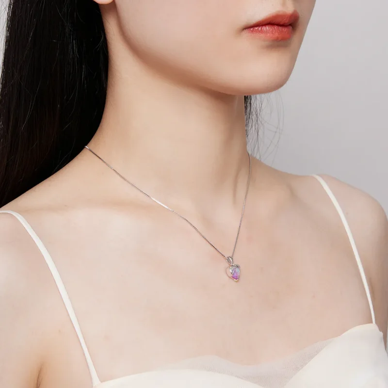 (zdjęcie do) Pandora Style Topiące się Serce Naszyjnik - BSN322 - Wyświetl 7