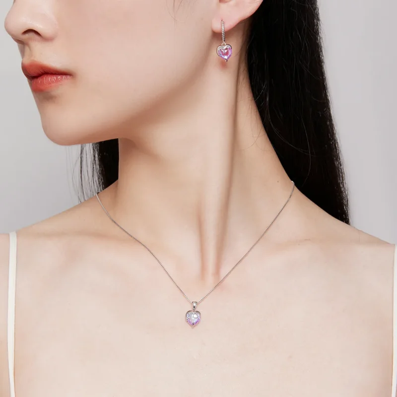 (zdjęcie do) Pandora Style Topiące się Serce Naszyjnik - BSN322 - Wyświetl 8