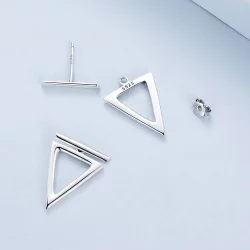 Pandora Style Trójkątne Kolczyki Wkrętki - BSE900