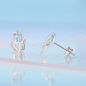 Pandora Style Tulip Studs Earrings - BSE873