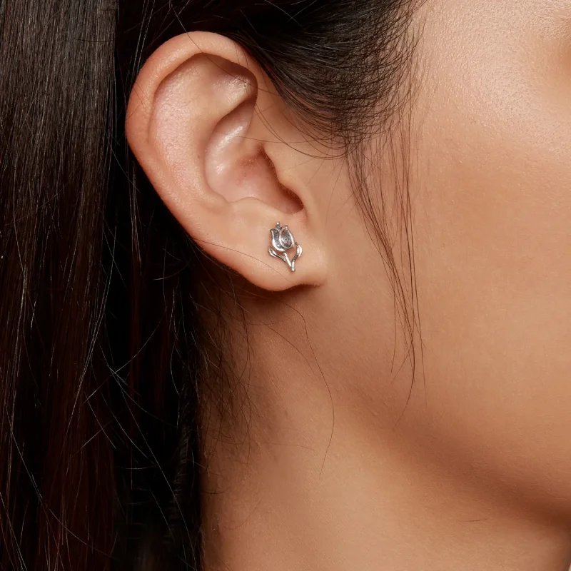 (zdjęcie do) Pandora Style Tulip Studs Earrings - BSE873 - Wyświetl 6