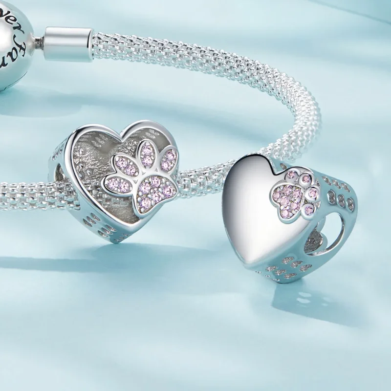 (zdjęcie do) Pandora Style Urocza zawieszka z odciskami łap zwierzaka - Wyświetl 4