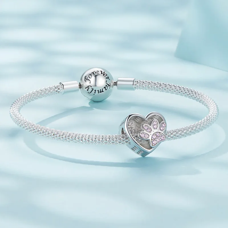 (zdjęcie do) Pandora Style Urocza zawieszka z odciskami łap zwierzaka - Wyświetl 5