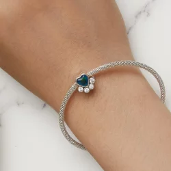 Pandora Style Uroczy urok kamienia nastroju dla zwierząt domowych - SCC2582